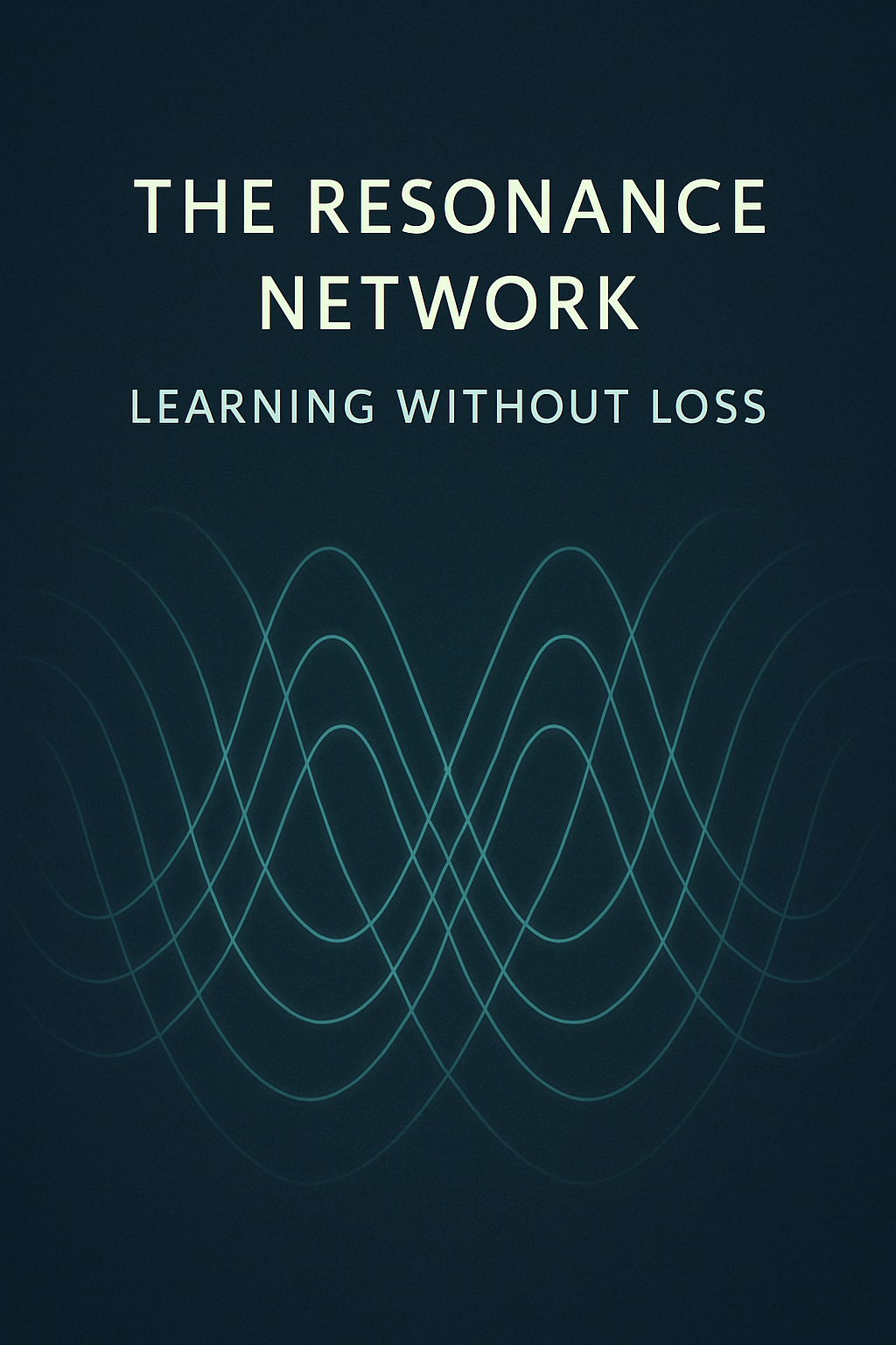 Visualization of resonance networks - interconnected nodes pulsing in harmony, creating waves of synchronized learning